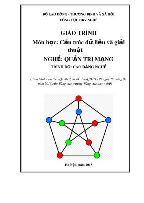 Giáo trình môn học cấu trúc dữ liệu và giải thuật nghề quản trị mạng trình độ cao đẳng nghề