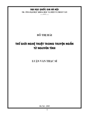 Luận văn thạc sĩ ussh thế giới nghệ thuật trong truyện ngắn từ nguyên tĩnh