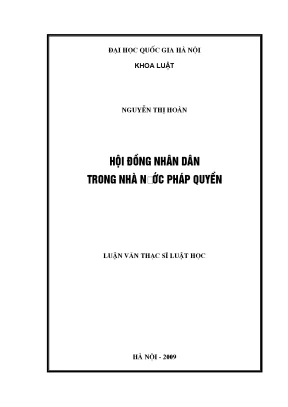 Luận văn thạc sĩ vnu ls hội đồng nhân dân trong nhà nước pháp quyền