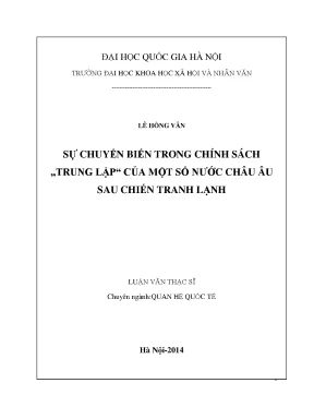 Luận văn thạc sĩ ussh sự chuyển biến trong chính sách trung lập của một số nước châu âu sau chiến tranh lạn
