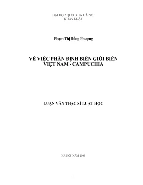 Luận văn thạc sĩ vnu ls về việc phân định biên giới biển việt nam cămpuchia