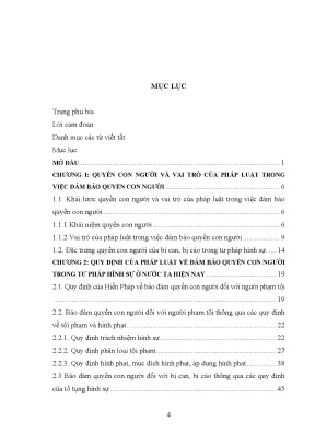 Luận văn thạc sĩ vnu ls pháp luật về bảo đảm quyền con người trong hoạt động xét xử hình sự ở việt nam hiện nay