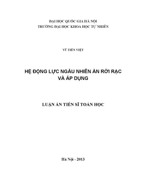 Luận án tiến sĩ hus hệ động lực ngẫu nhiên ẩn rời rạc và áp dụng