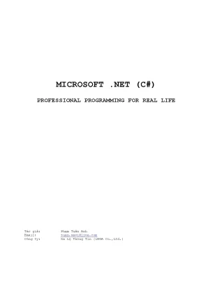 Microsoft net professional programming