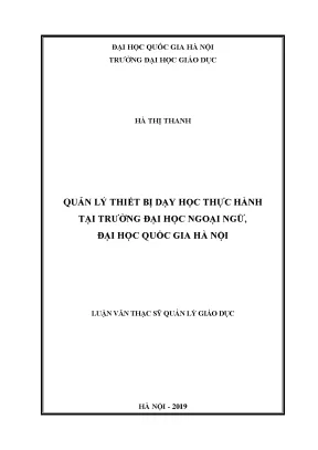 Luận văn thạc sĩ vnu ued quản lý thiết bị dạy học thực hành tại trường đại học ngoại ngữ đại học quốc gia hà nội