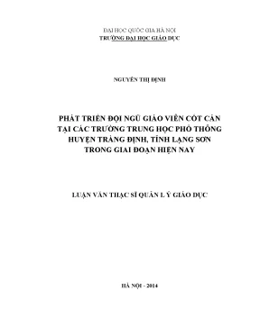 Luận văn thạc sĩ vnu ued phát triển đội ngũ giáo viên cốt cán tại các trường trung học phổ thông huyện tràng định tỉnh lạng sơn trong giai đoạn hiện nay