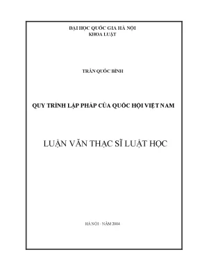Luận văn thạc sĩ vnu ls quy trình lập pháp của quốc hội việt nam
