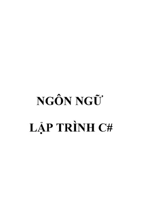 Lap trinh c sharp can ban