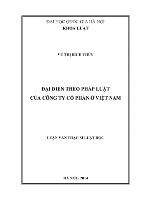 Luận văn thạc sĩ vnu ls người đại diện theo pháp luật của công ty cổ phần theo pháp luật ở việt nam 07