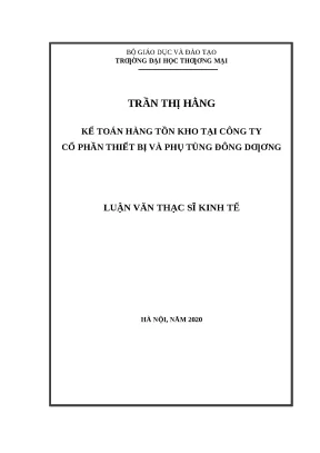 Luận văn kế toán hàng tồn kho tại công ty