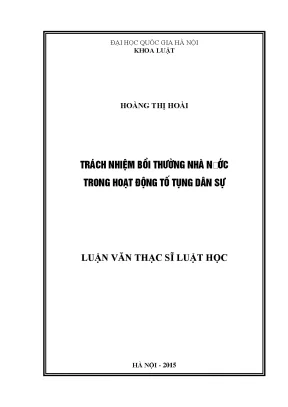 Luận văn thạc sĩ vnu ls trách nhiệm bồi thường nhà nước trong hoạt động tố tụng dân sự 03