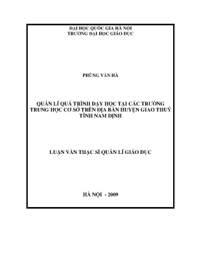 Luận văn thạc sĩ vnu ued quản lý quá trình dạy học tại các trường trung học cơ sở trên địa bàn huyện giao thủy tỉnh nam định