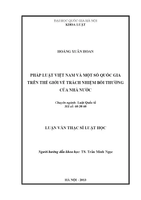 Luận văn thạc sĩ vnu ls pháp luật việt nam và một số quốc gia trên thế giới về trách nhiệm bồi thường của nhà nước