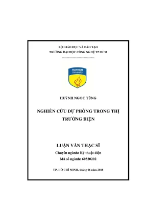 Luận văn thạc sĩ nghiên cứu dự phòng trong thị trường điện
