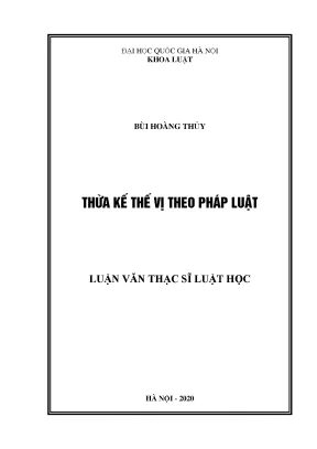 Luận văn thạc sĩ vnu ls thừa kế thế vị theo pháp luật001