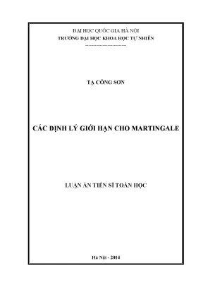 Luận án tiến sĩ hus các định lý giới hạn cho martingale