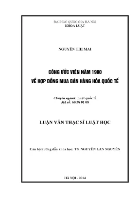 Luận văn thạc sĩ vnu ls công ước viên năm 1980 về hợp đồng mua bán hàng hóa quốc tế
