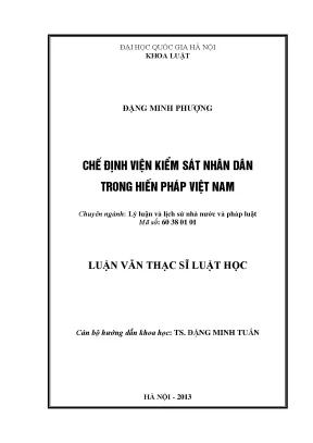 Luận văn thạc sĩ vnu ls chế định viên kiểm sát nhân dân trong hiến pháp việt nam