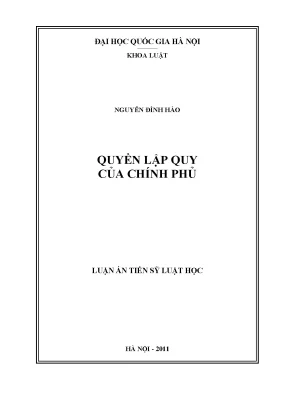 Luận văn thạc sĩ vnu ls quyền lập quy của chính phủ luận án ts luật 60 38 01 01
