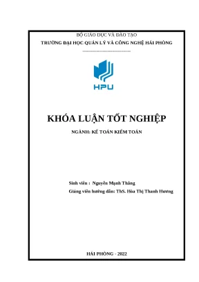 Luận văn hoàn thiện tổ chức kế toán vốn bằng tiền tại công ty tnhh thương mại dệt may hùng lực