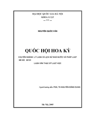 Luận văn thạc sĩ vnu ls quốc hội hoa kỳ luận văn ths luật 60 1 01