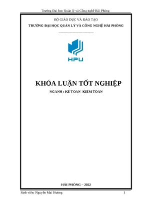 Luận văn hoàn thiện công tác kế toán thanh toán với người mua người bán tại công ty tnhh đại hữu