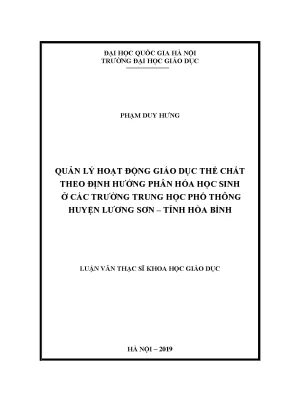 Luận văn thạc sĩ vnu ued quản lý hoạt động giáo dục thể chất theo định hướng phân hóa học sinh ở các trường thpt huyện lương sơn tỉnh hòa bình