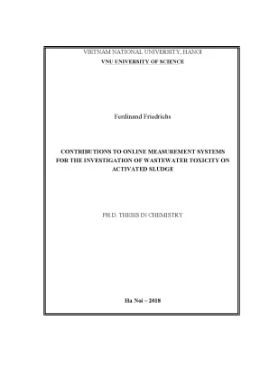 Luận án tiến sĩ hus contributions to online measurement systems for the investigation of wastewater toxicity on activated sludge