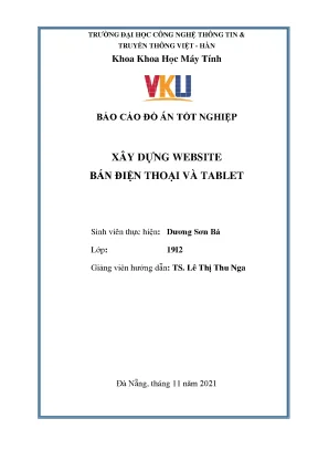 Đề tài xây dựng website bán điện thoại và tablet