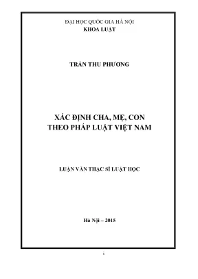 Luận văn thạc sĩ vnu ls xác định cha mẹ con theo pháp luật việt nam 03
