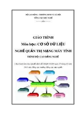Giáo trình môn học cơ sở dữ liệu nghề quản trị mạng máy tính trình độ cao đẳng nghề