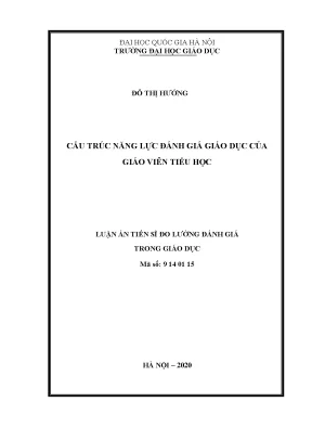 Luận văn thạc sĩ vnu ued cấu trúc năng lực đánh giá giáo dục của giáo viên tiểu học
