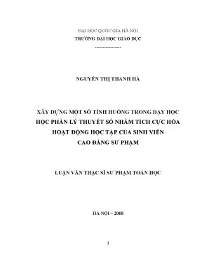 Luận văn thạc sĩ vnu ued xây dựng một số tình huống trong dạy học học phần lý thuyết số nhằm tích cực hóa hoạt động học tập của sinh viên cao đẳng sư phạm