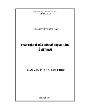 Luận văn thạc sĩ vnu ls pháp luật về hóa đơn giá trị gia tăng ở việt nam 07