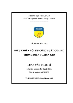 Luận văn thạc sĩ điều khiển tối ưu công suất của hệ thống điện tuabin gió
