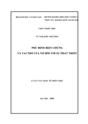 Luận văn thạc sĩ ussh phủ định biện chứng và vai trò của nó đối với sự phát triển