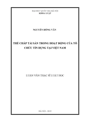 Luận văn thạc sĩ vnu ls thế chấp tài sản trong hoạt động của tổ chức tín dụng tại việt nam 03