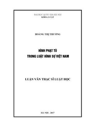 Luận văn thạc sĩ vnu ls hình phạt tù trong luật hình sự việt nam