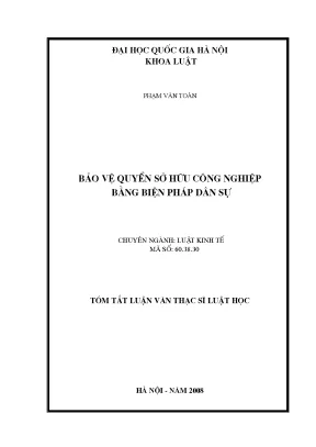 Luận văn thạc sĩ vnu ls bảo vệ quyền sở hữu công nghiệp bằng biện pháp dân sự