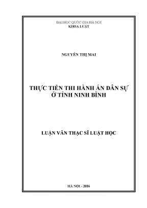 Luận văn thạc sĩ vnu ls thực tiễn thi hành án dân sự ở tỉnh ninh bình