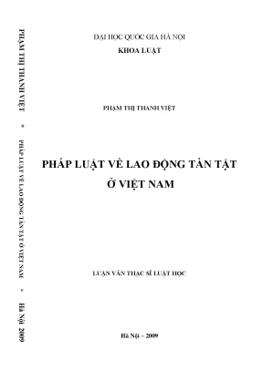Luận văn thạc sĩ vnu ls pháp luật về lao động tàn tật ở việt nam