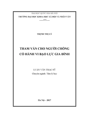 Luận văn thạc sĩ ussh tham vấn cho người chồng có hành vi bạo lực gia đình