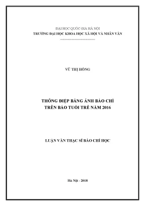 Luận văn thạc sĩ ussh thông điệp bằng ảnh báo chí trên báo tuổi trẻ năm 2016