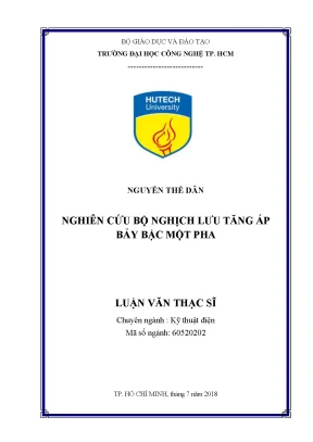 Luận văn thạc sĩ nghiên cứu bộ nghịch lưu tăng áp bảy bậc một pha