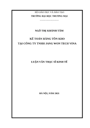 Luận văn kế toán hàng tồn kho