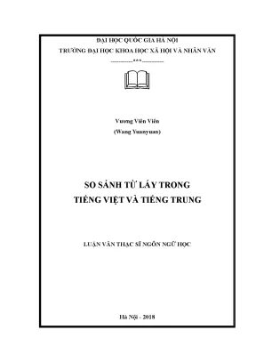Luận văn thạc sĩ ussh so sánh từ láy trong tiếng việt và tiếng trung