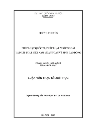Luận văn thạc sĩ vnu ls pháp luật quốc tế pháp luật nước ngoài và pháp luật việt nam về an toàn vệ sinh lao động 07