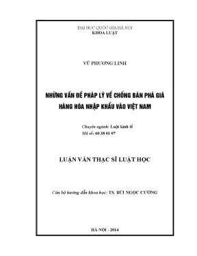 Luận văn thạc sĩ vnu ls những vấn đề pháp lý về chống bán phá giá hàng hóa nhập khẩu vào việt nam 07