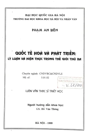 Luận văn thạc sĩ ussh quốc tế hoá và phát triển lý luận và hiện thực trong thế giới thứ ba