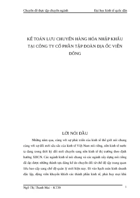 Luận văn kế toán lưu chuyển hàng hóa nhập khẩu tại công ty cổ phần tập đoàn địa ốc viễn đông2